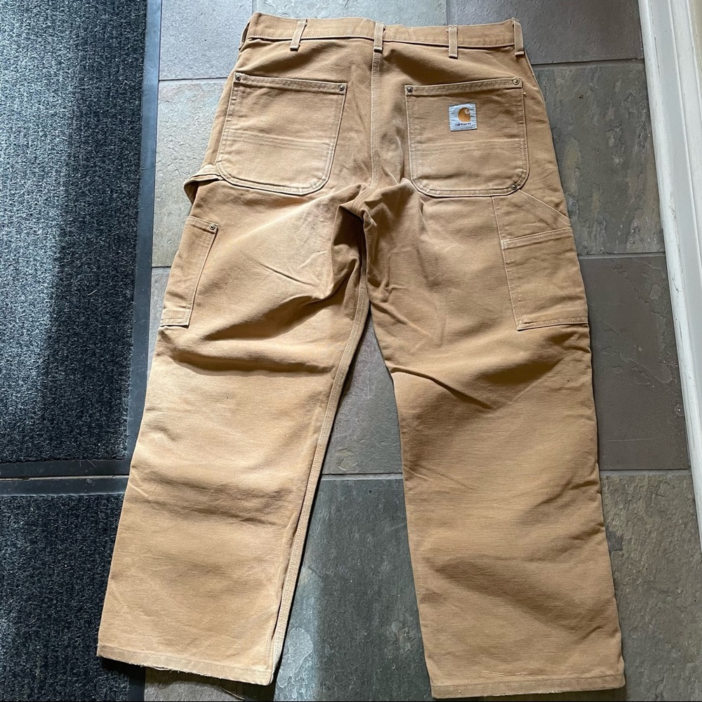 CARHARTT 62W  DOUBLEFRONT CARPENTER UTILITY PANTS Size 34X28 - Picture 3 of 12